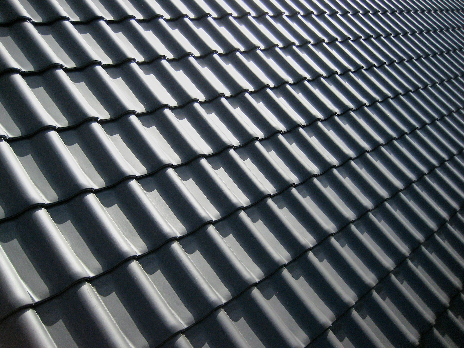 Close-up detail of a tiled residential roof